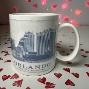 Starbucks 18oz Orlando City Mug 2008 Skyline Architecture Ceramic Coffee Cup EUC